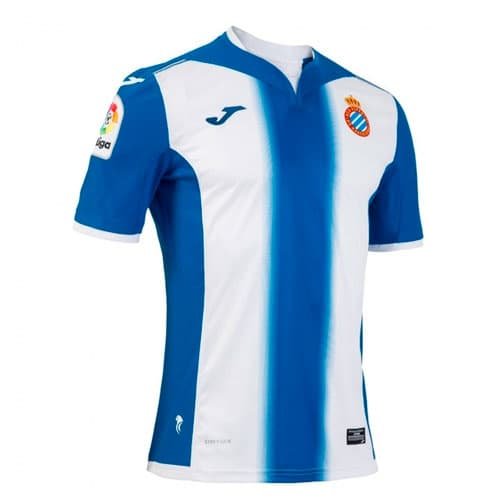 camiseta de futbol color azul y blanco