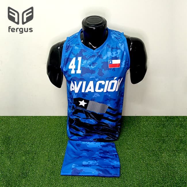 foto de camisetas de basquet personalizadas azul chile