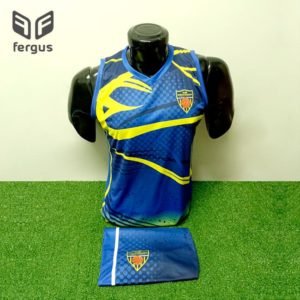 foto de camisetas de basquet personalizadas azul amarillo