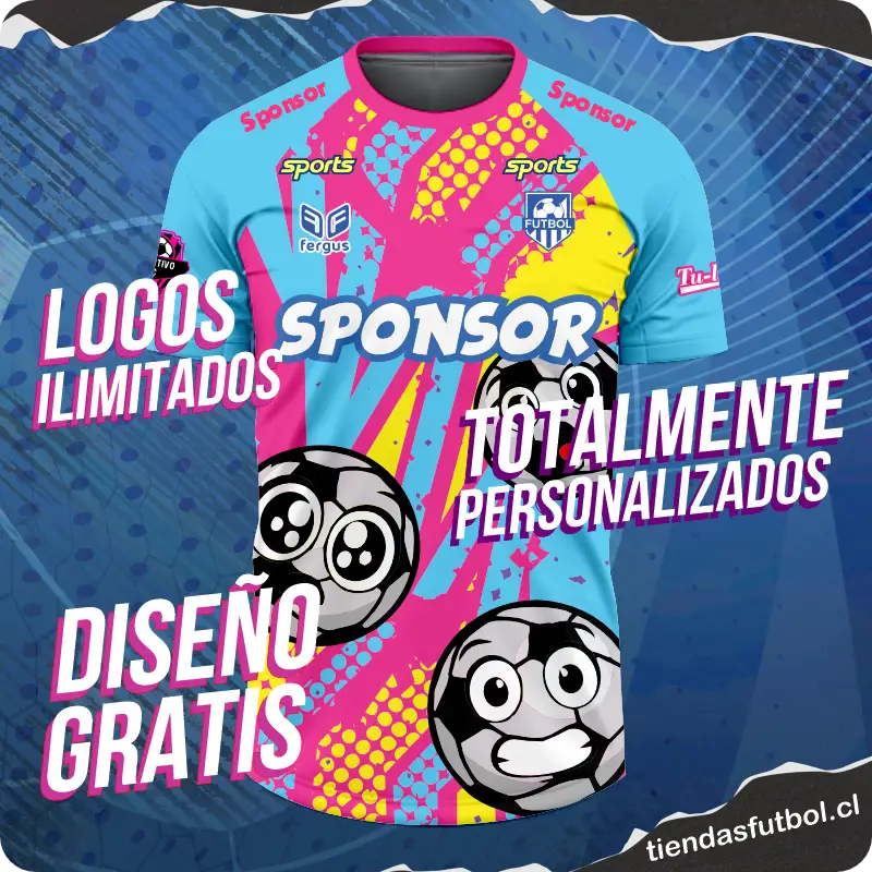 camisetas de futbol para niños diseño personalizado gratuito chile