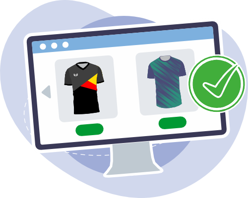 diseños de camisetas de futbol, proceso de pedido