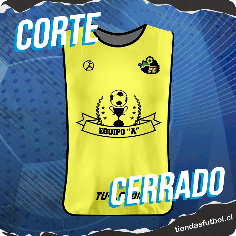 petos de futbol corte cerrado sin uniones chile