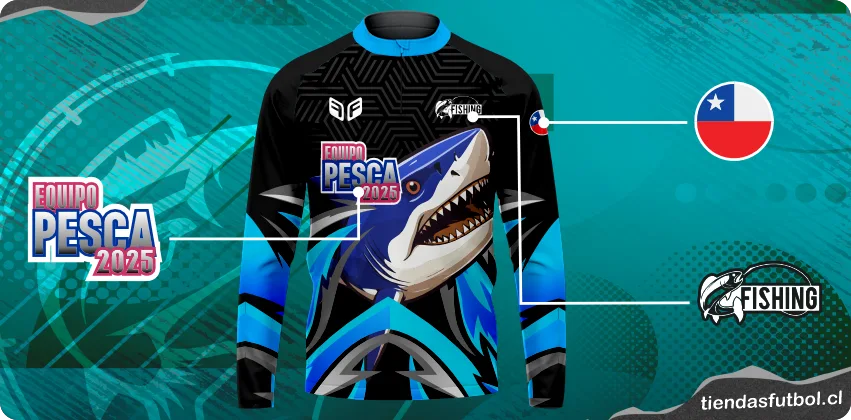 poleras de pesca con diseño personalizado gratuito chile
