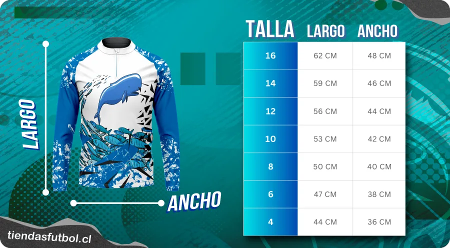 poleras de pesca personalizadas talla niños chile