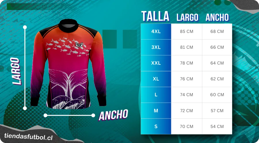 poleras de pesca personalizadas talla hombre chile