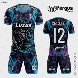 Camisetas de Futbol Lobo Celeste y Morado