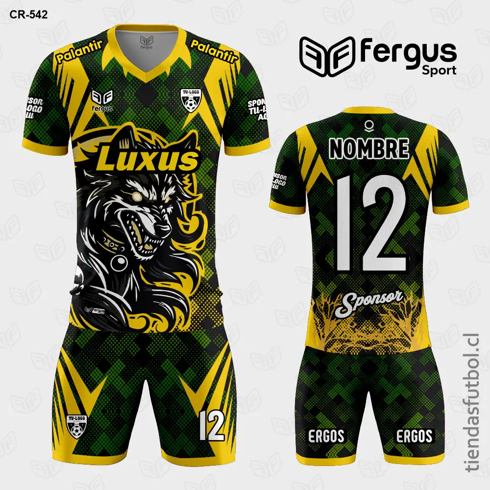 Camisetas de Futbol Lobo Negro amarillo