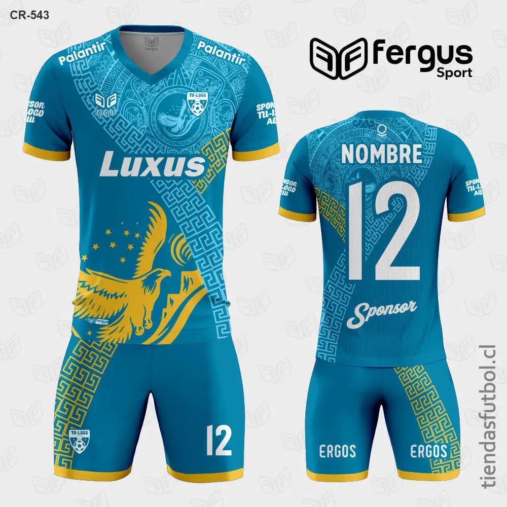 Camisetas de Futbol Aguila Celeste y Amarillo