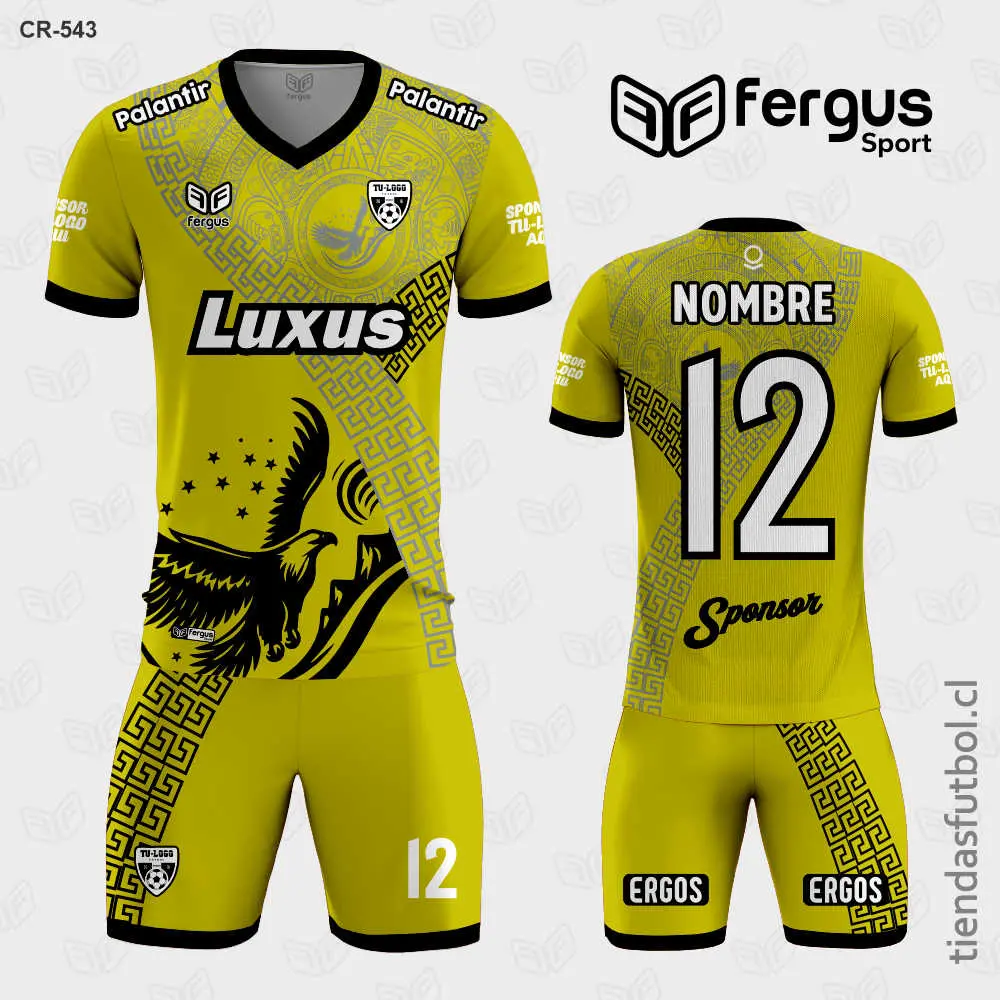 Camisetas de Futbol Aguila Dorado con Negro