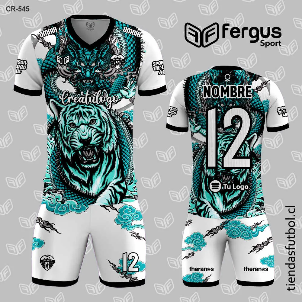 Camisetas de Futbol Tigre Blanco y verde jade