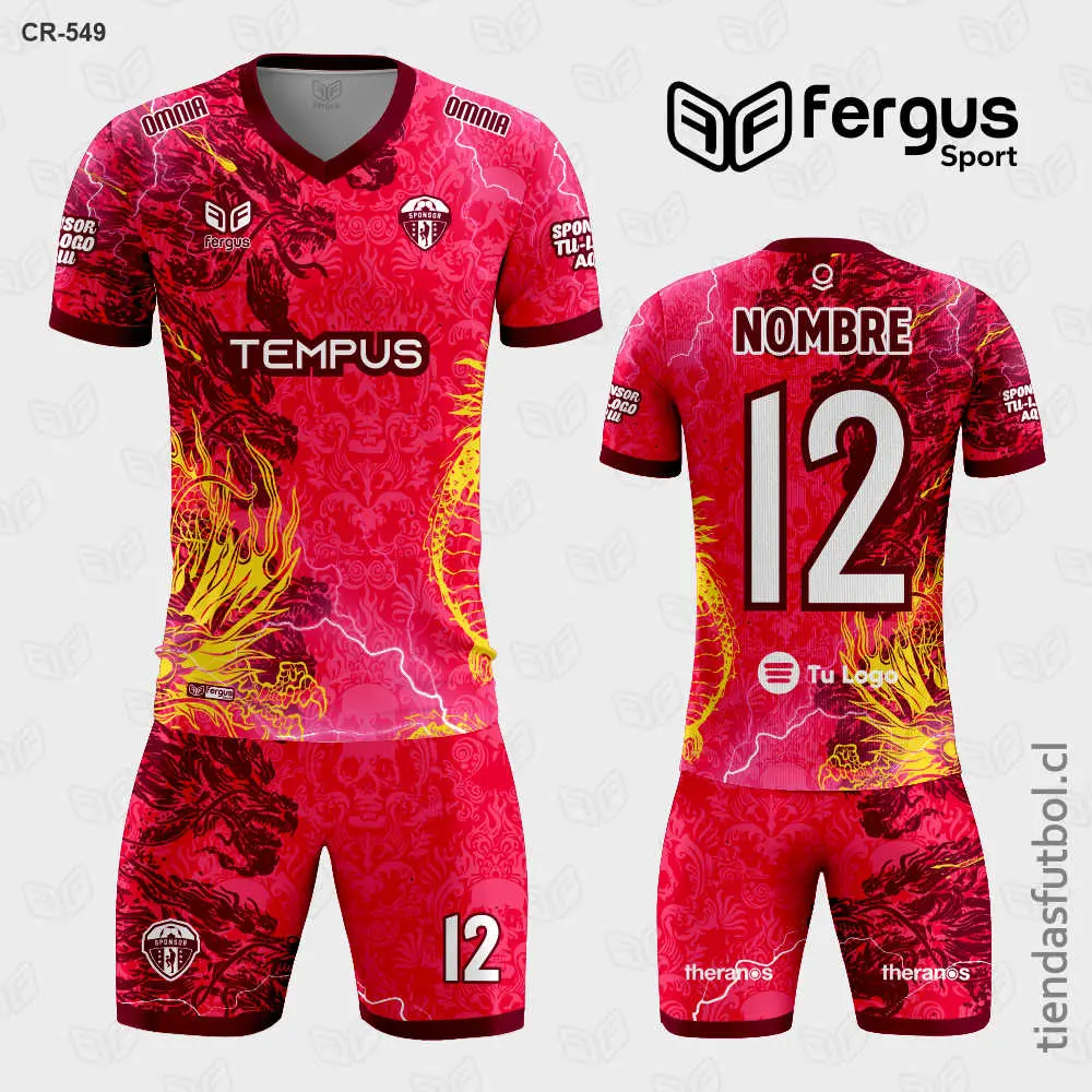 Camisetas de Futbol Dragón Chino rojo y amarillo