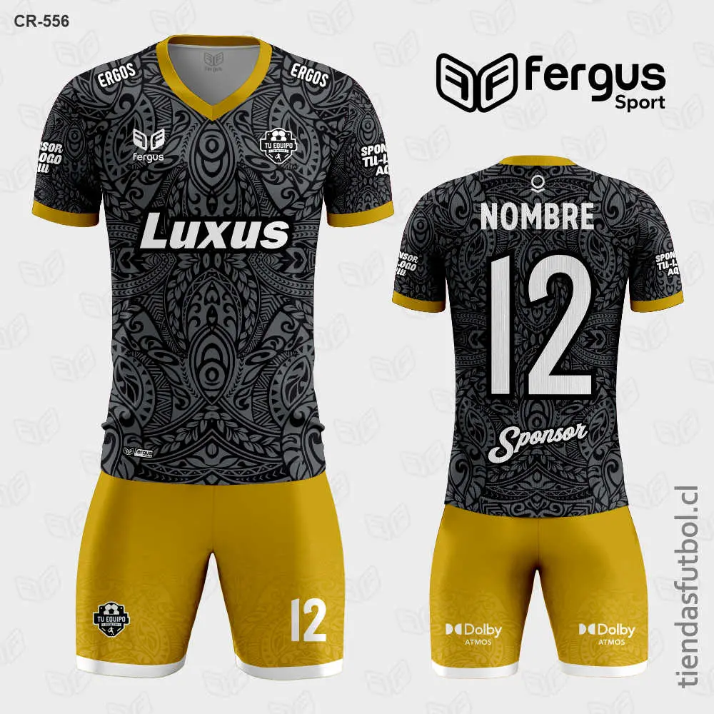Camisetas de Futbol Cuello amarillo y negro