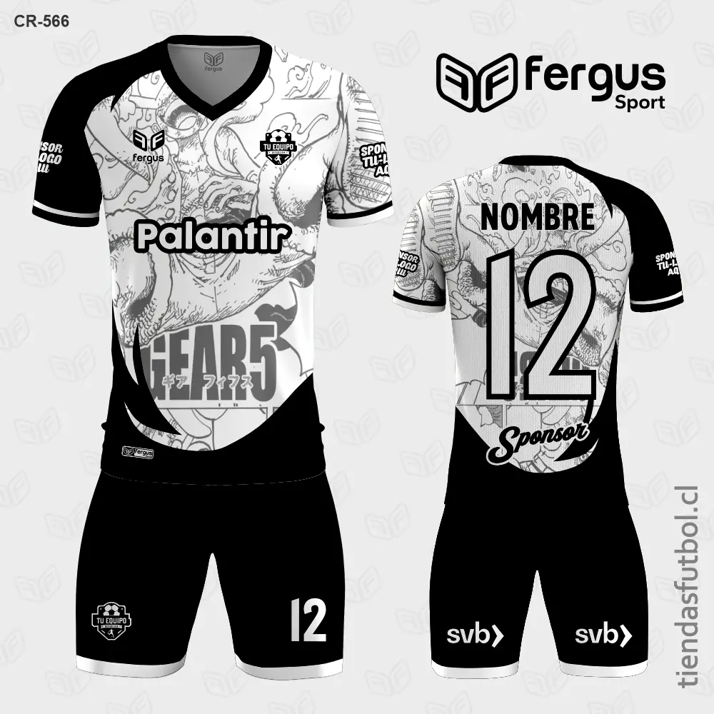 Camisetas de Futbol Blanco y negro