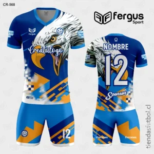 Camisetas de Futbol águila Azul con Naranja