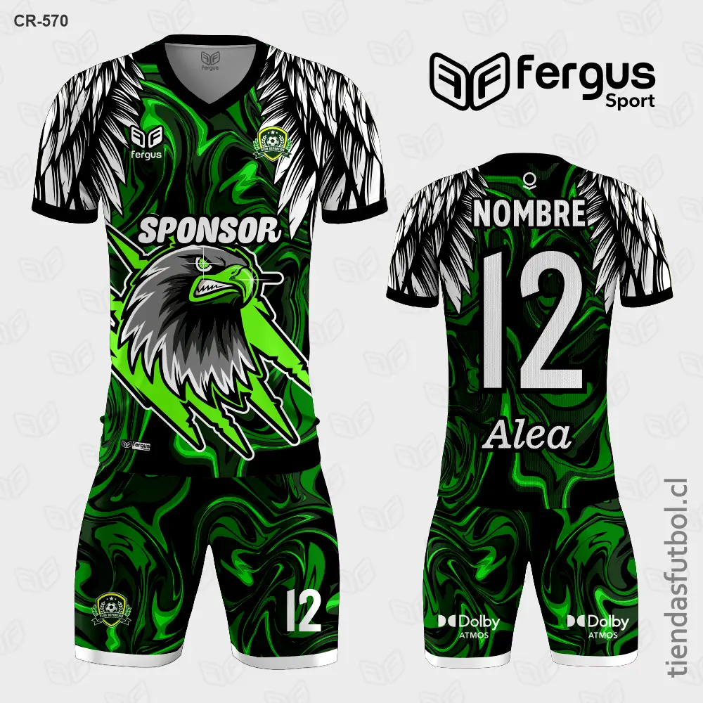 Camisetas de Futbol Aguila verde con blanco