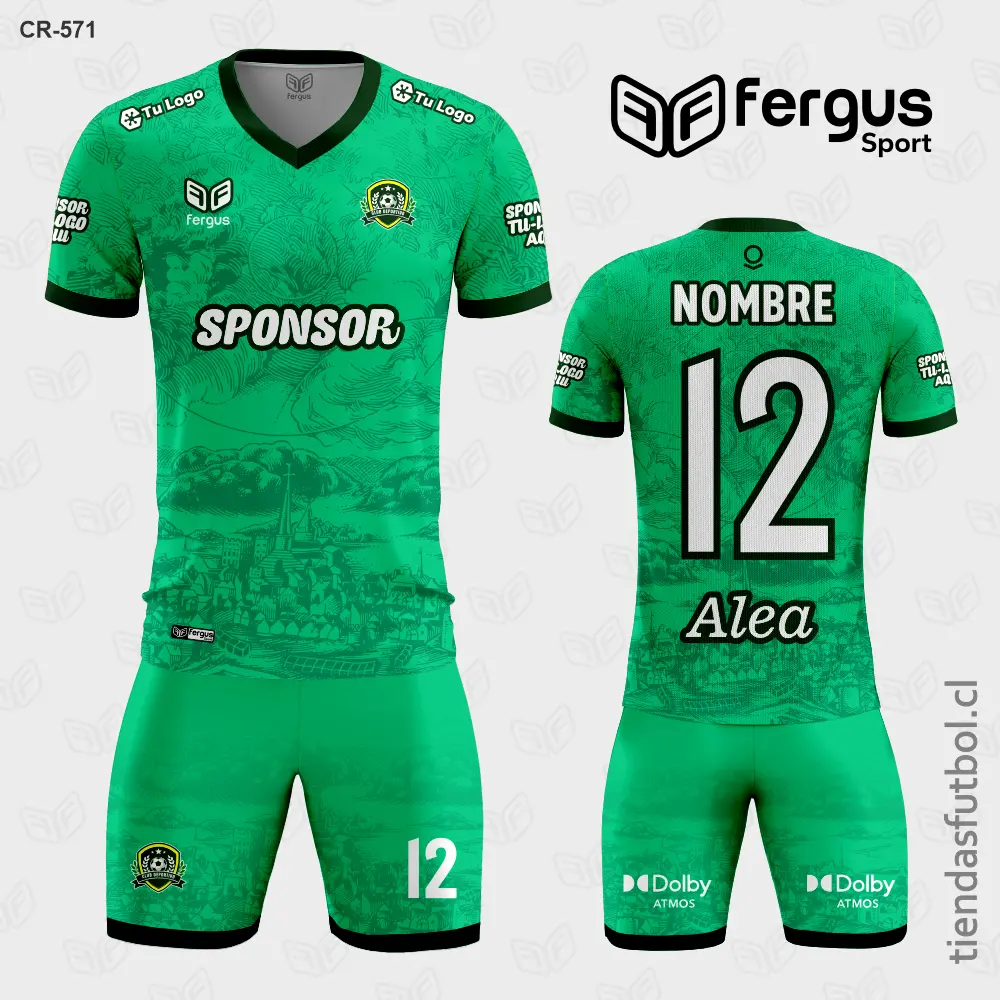 Camisetas de Futbol Verde botella y verde claro