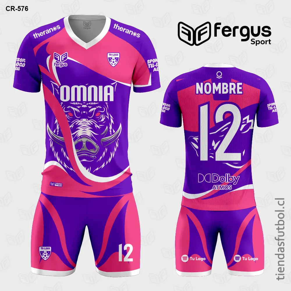 Camisetas de Futbol Jabali fucsia y rosado