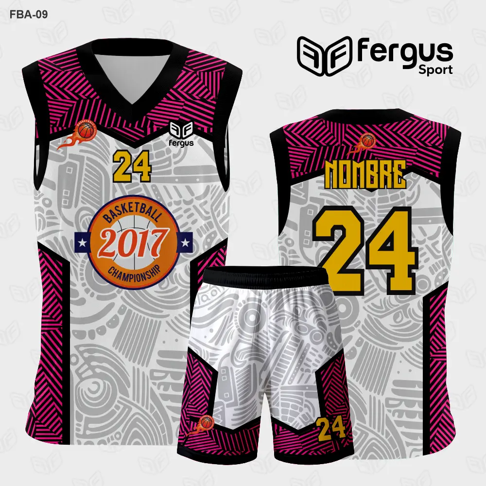 Camiseta de Basquetbol personalizada Guinda con Blanco