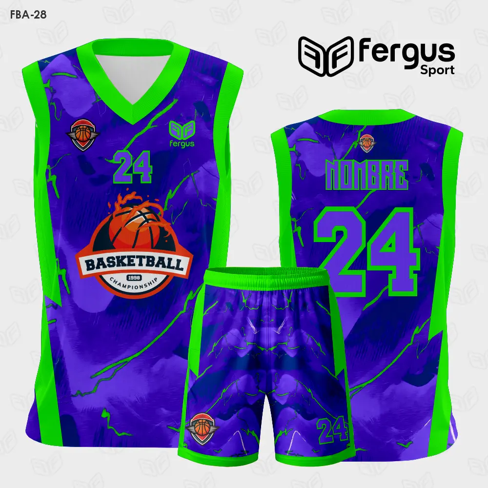 Camiseta de Basketball azul y verde