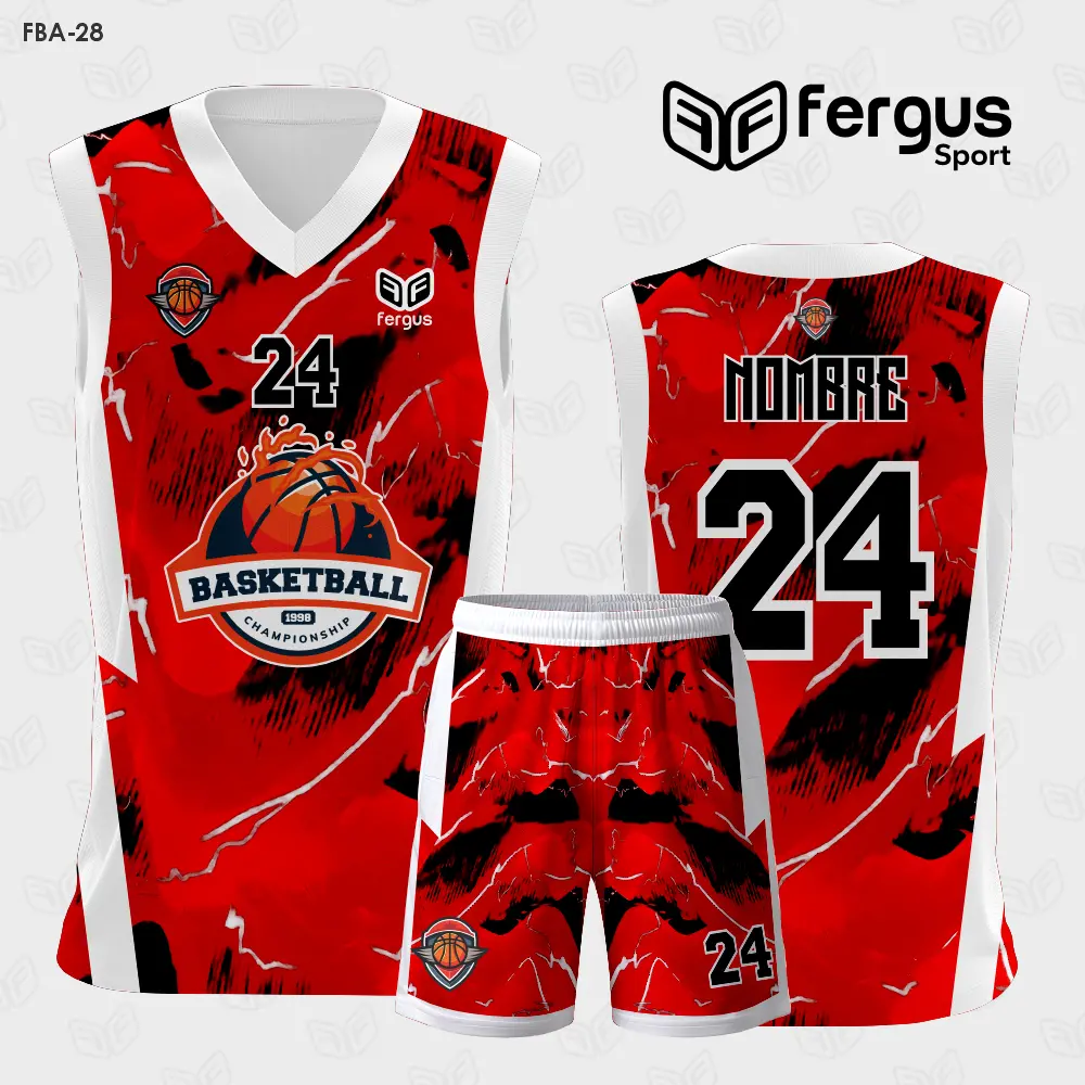 Camiseta de Basketball rojo y blanco