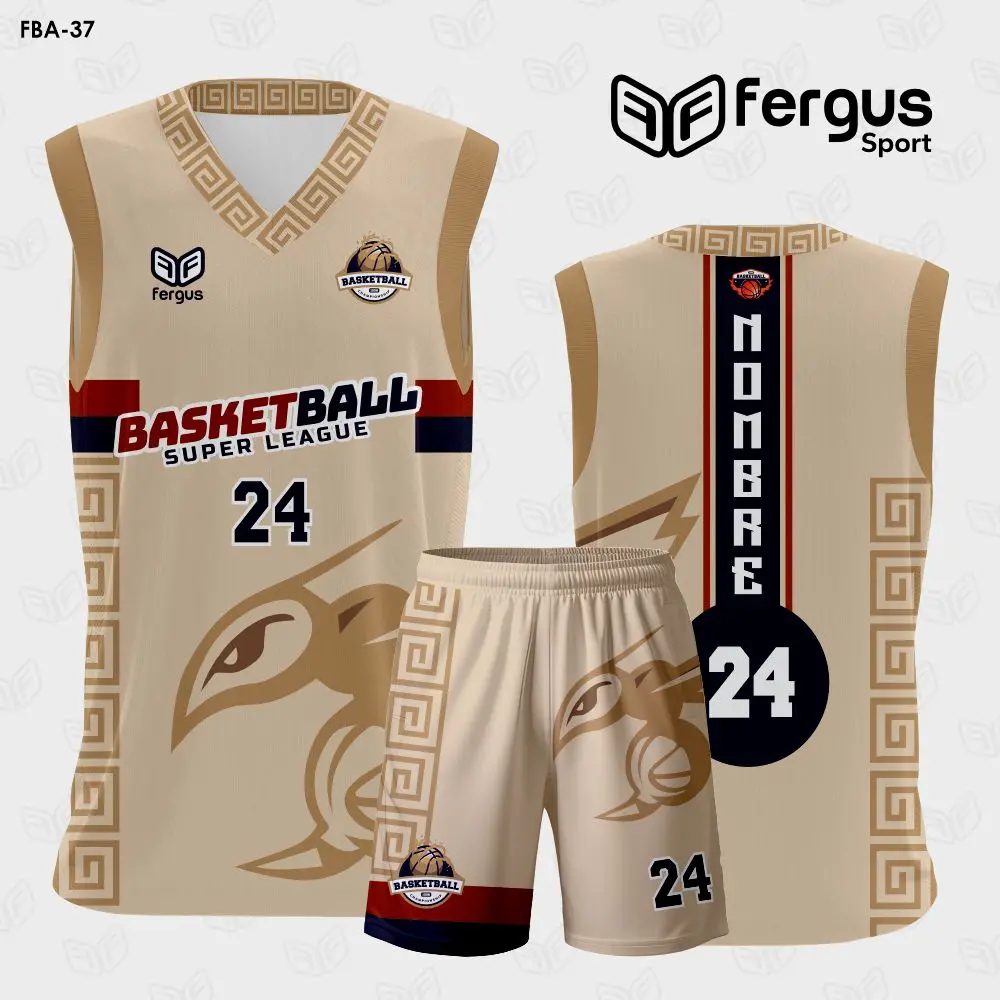 Camisetas de Basquet Crema Cafe