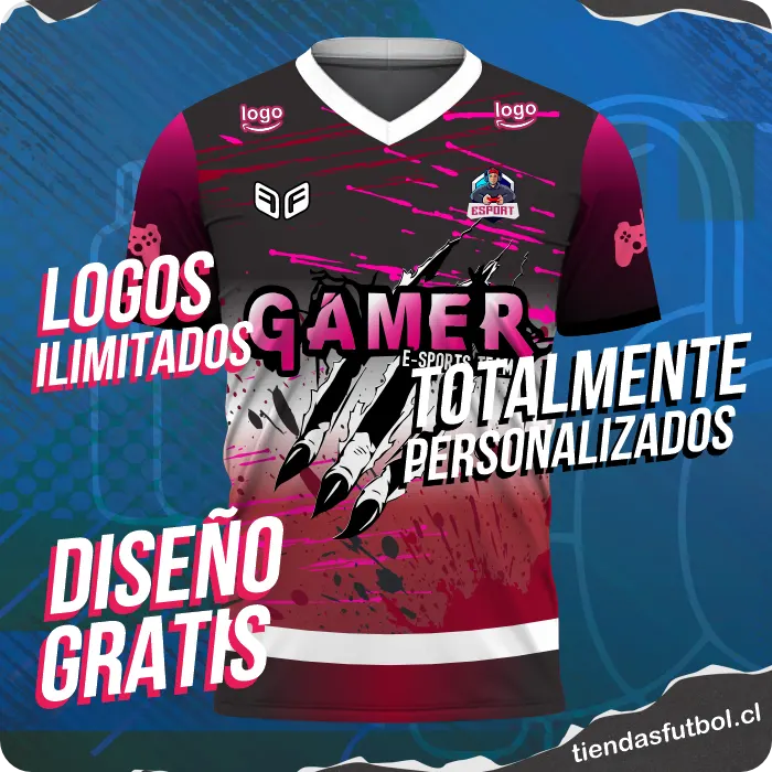 camisetas esports diseño gratis logos ilimitados totalmente personalizados