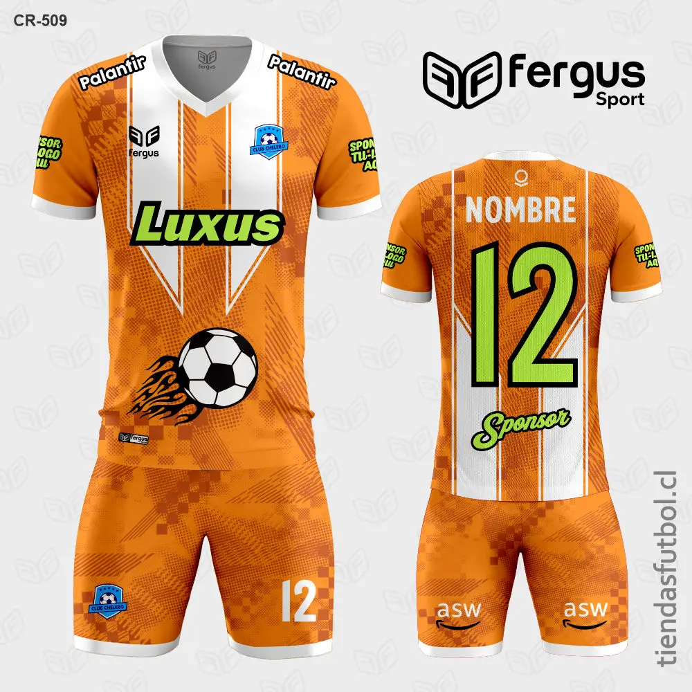 Camisetas de Futbol Pelota naranja Blanco