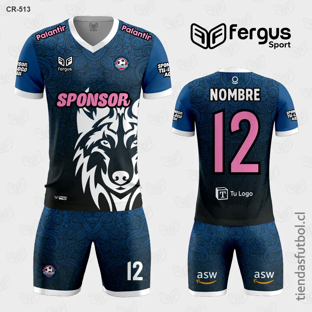 Camisetas de Futbol Lobo azul oscuro