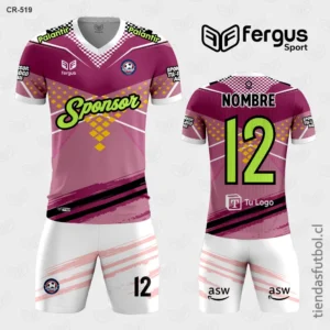 Camisetas de Futbol Morado con Blanco