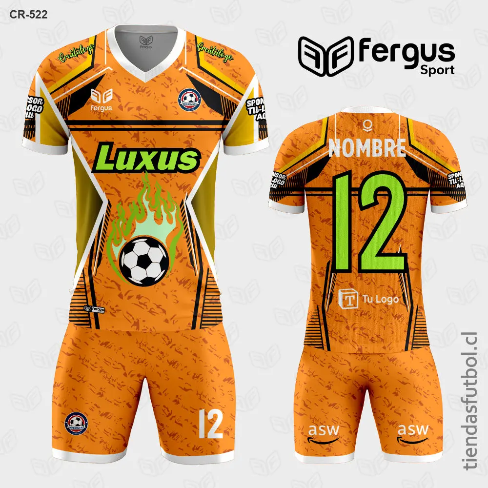 Camisetas de Futbol Pelota naranja amarillo negro