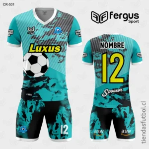Camisetas de Futbol Pelota Turquesa Negro Gris