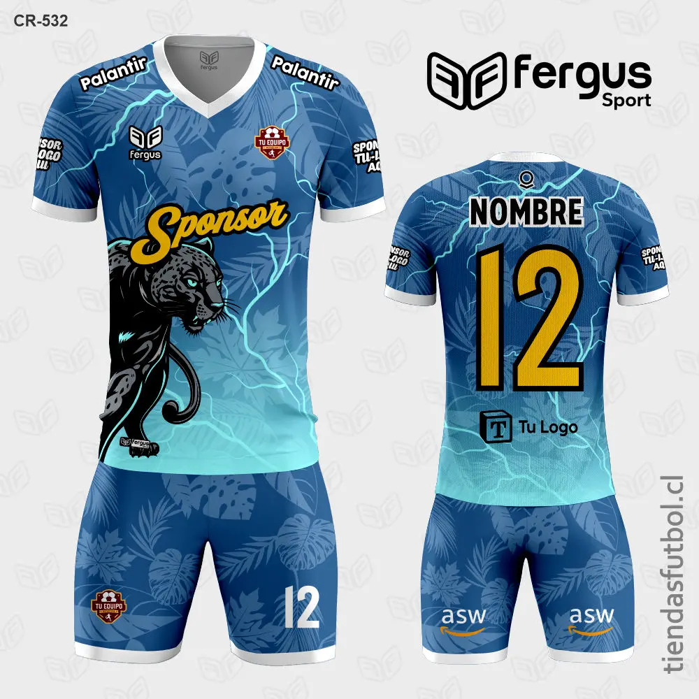 Camisetas de Futbol Pantera azul y celeste