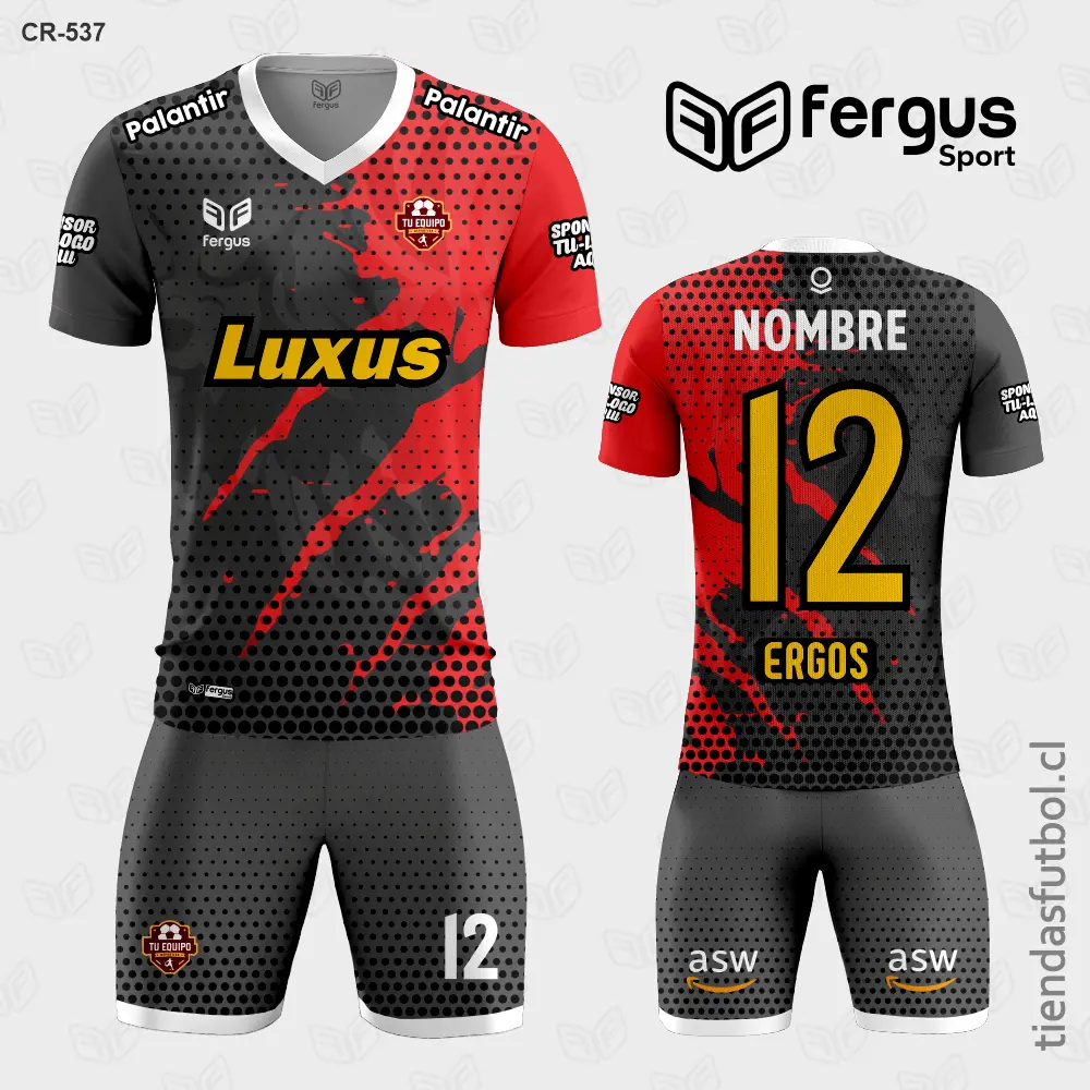 Camisetas de Futbol gris rojo Blanco