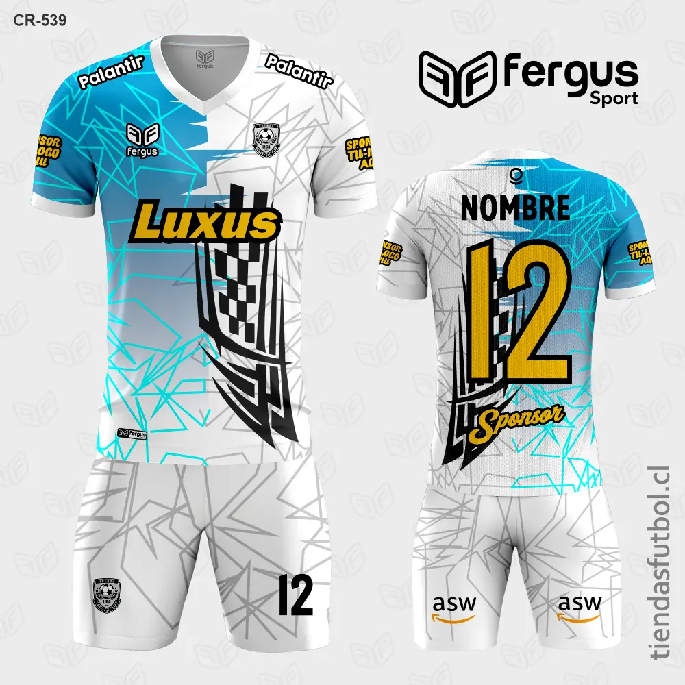 Camisetas de Futbol celeste blanco negro