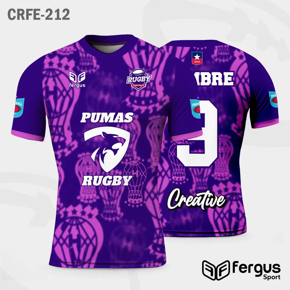 Camisetas de Rugby Morado y fucsia