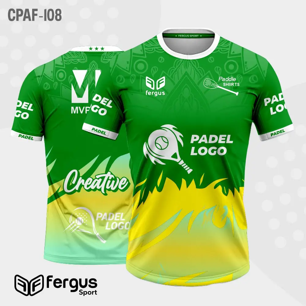 Camisetas de Padel Nverde y amarillo