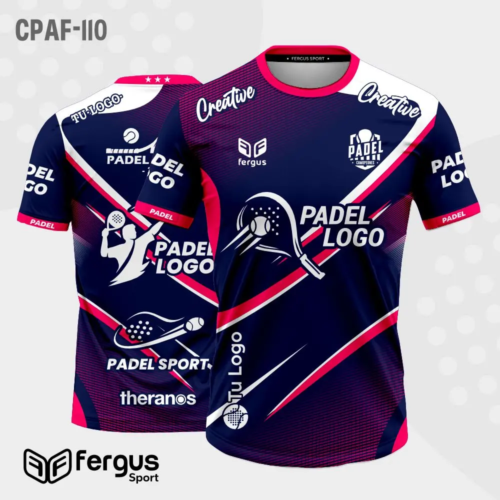 Camisetas de Padel azul y rosado