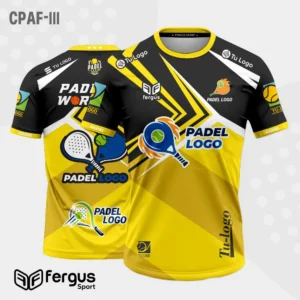 Camisetas de Padel Amarillas mangas negras