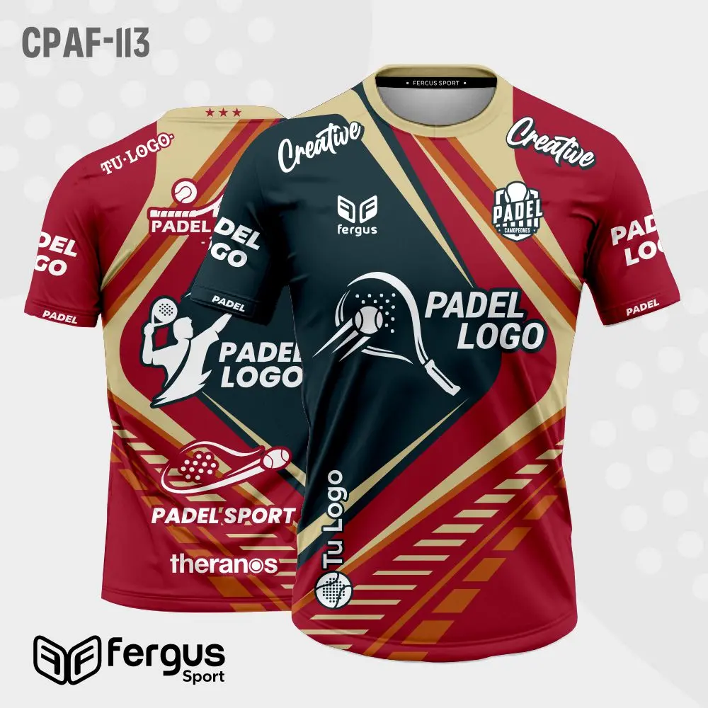 Camisetas de Padel rojo y azul