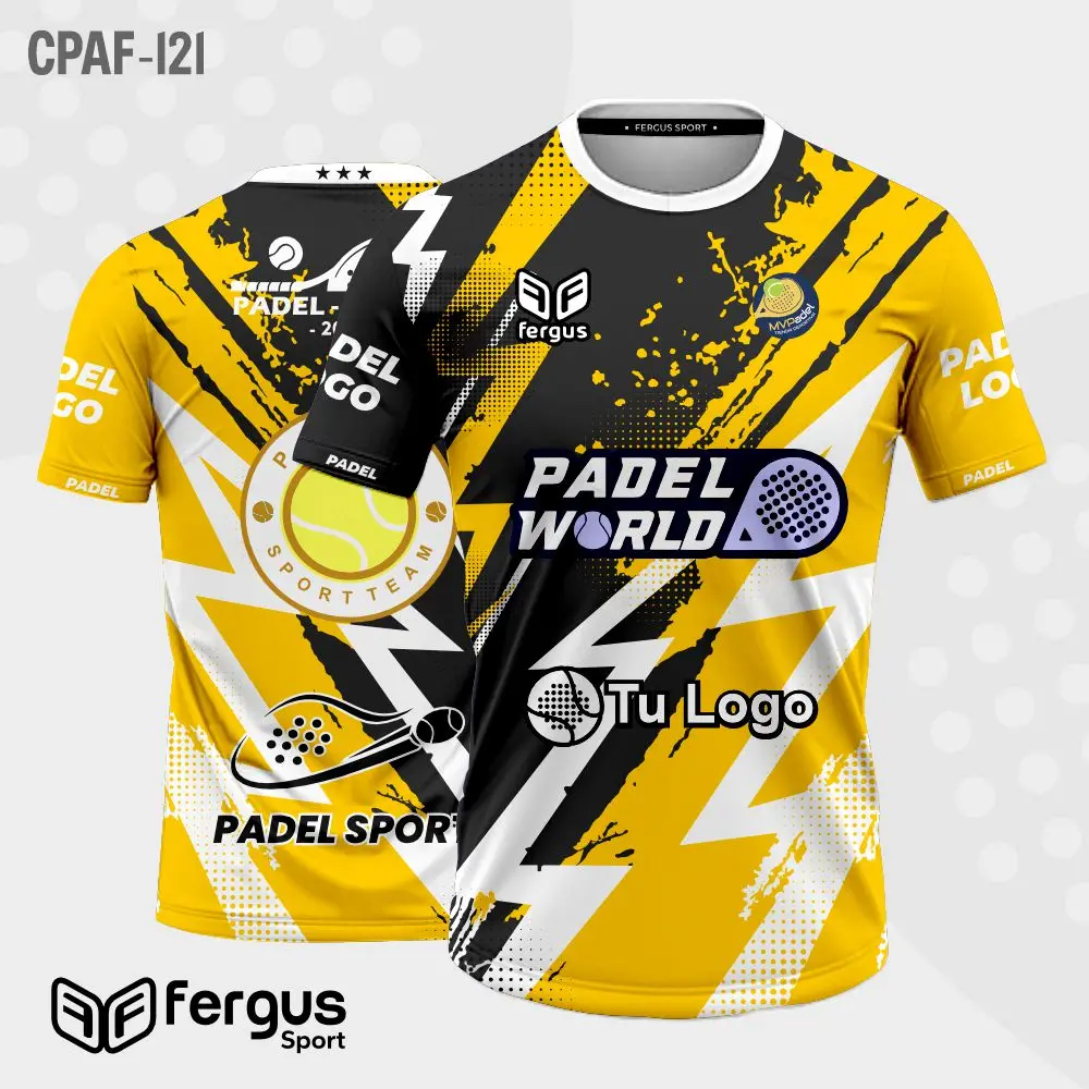 Camisetas de Padel amarillo y negro