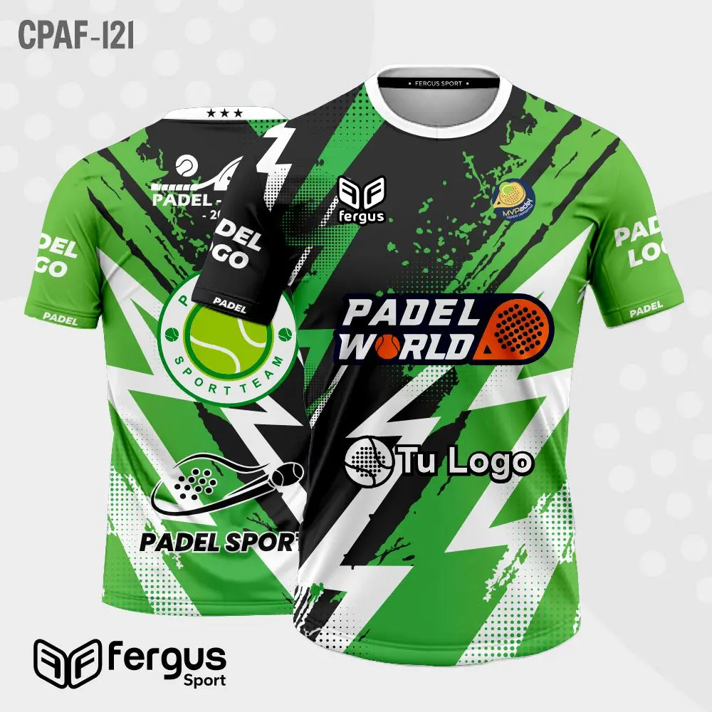 Camisetas de Padel Verde y negro