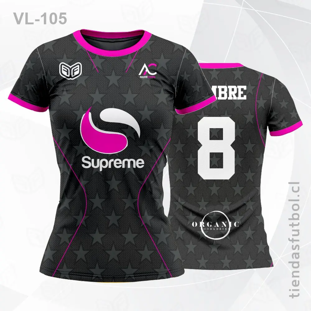 Camisetas de Voleibol femeninas gris VL-105 personalizadas en chile