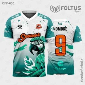 Camisetas de Fútbol para Varón Blanco con Verde Jade Personalizadas en Chile 2026