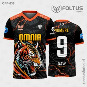 Camisetas de Fútbol para Varón Naranja con Negro Personalizadas en Chile 2026