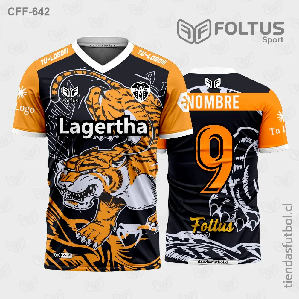 Camisetas de Fútbol con Diseño Negro Personalizadas en Chile 2026