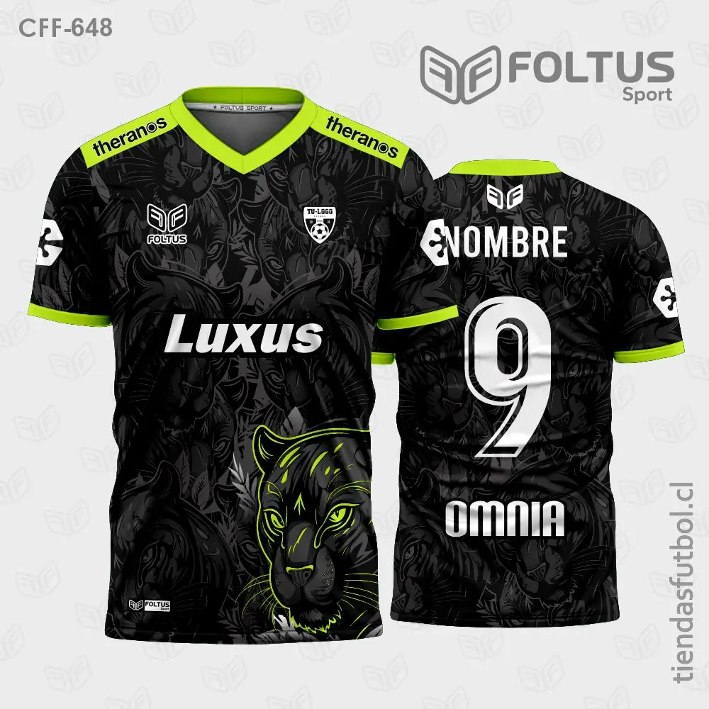 Camisetas de Fútbol con Diseño Verde y Negro Personalizadas en Chile 2026
