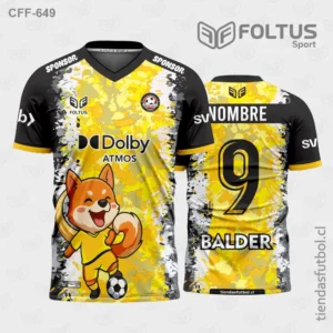 Camisetas de Fútbol con Diseño Negro y Amarillo Personalizadas en Chile 2026
