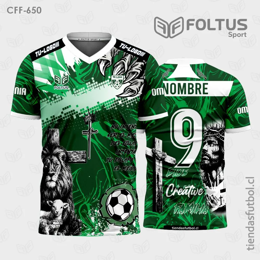 Camisetas de Fútbol con Diseño Verde y Negro Personalizadas en Chile 2026