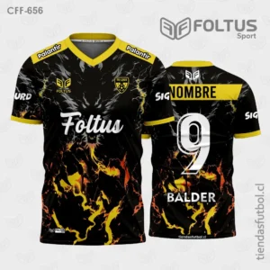Camisetas de Fútbol Personalizadas Negro con Dorado Personalizadas en Chile 2026