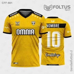 Camisetas de Fútbol para Varón Dorado con Negro Personalizadas en Chile 2026